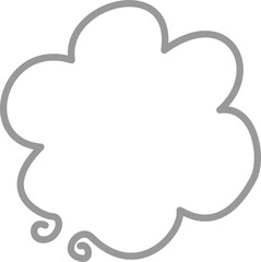 Fototapete - collection set of minimal doodle hand draw speech bubble balloon, think speak talk text box banner, 