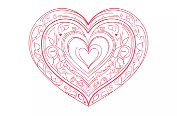 Wall Mural - An image of a love heart, ideal for digital or print graphics.