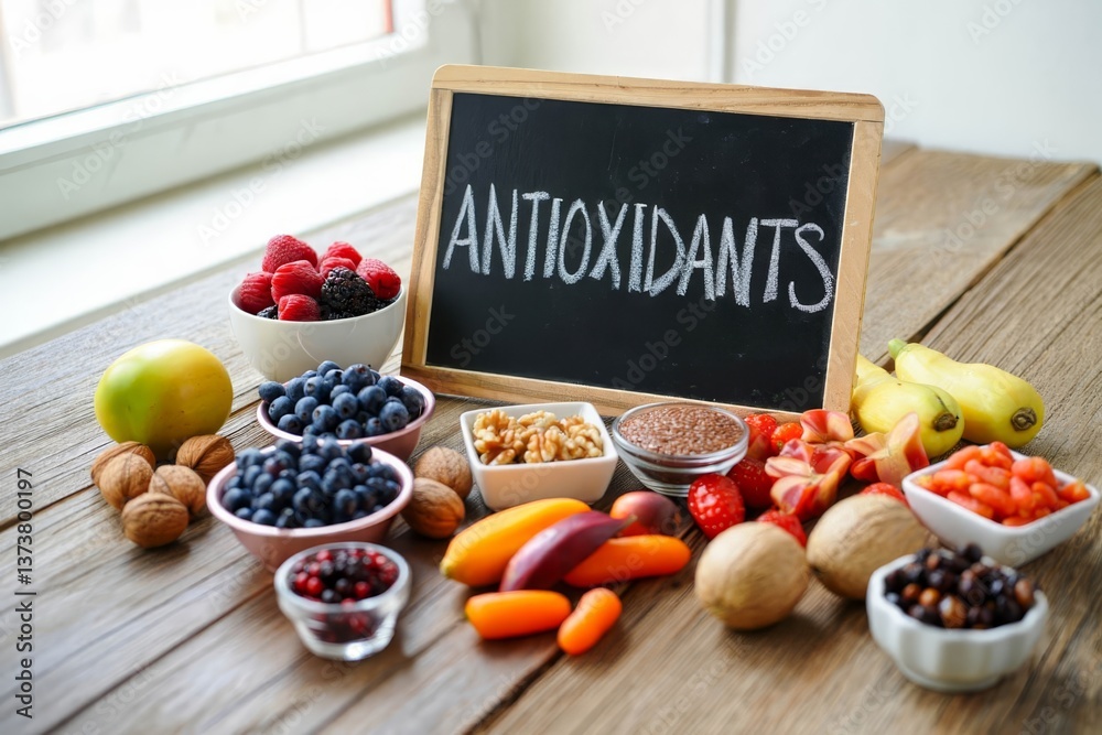 Food sources of natural antioxidants such as fruits, vegetables, nuts ...