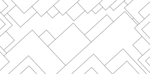Poster - Abstract seamless random geometric white and black square lines pattern on a transparent background design. abstract background with luxury geometric random chaotic lines. squares and triangle line.
