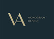 © arbuzu - VA letter logo icon design. Classic style luxury initials monogram.