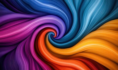 Poster - A mesmerizing swirl of vibrant colors creates a captivating abstract background with fluid, dynamic motion.