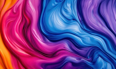 Poster - A swirling cascade of vibrant hues blends together in this captivating abstract background.