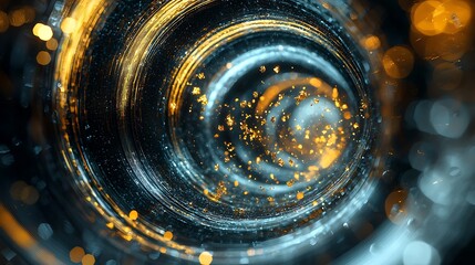 Wall Mural - a spiral of light and dark colors with a lot of sparkles
