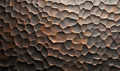 Poster - Detailed texture of hammered copper, perfect for adding a rustic or industrial feel to designs.