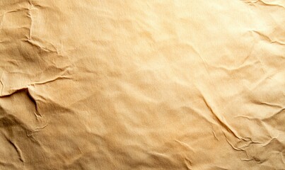 Poster - Close-up reveals the intricate textures and varied tones of crumpled light brown kraft paper.