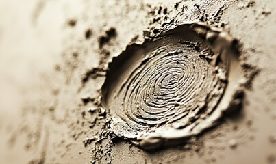 Poster - An abstract close-up shows a swirling sand texture, creating an intriguing and natural pattern.
