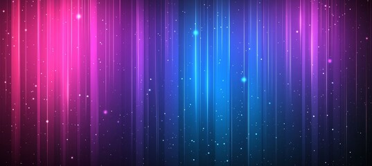 Poster - Abstract Neon Blue and Pink Vertical Lines Background, Vector Style, Digital Network Concept