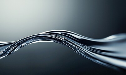Poster - A mesmerizing water wave glides gracefully, its sleek surface reflecting light in an elegant dance.