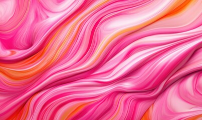 Poster - Abstract background featuring swirling waves of pink and orange creates a mesmerizing visual texture.