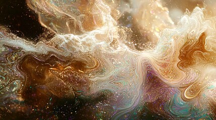 Wall Mural - A colorful swirl of light and dark colors with a sense of movement and energy