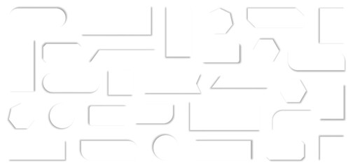 Poster - Neumorphism blank web button collection with shadow