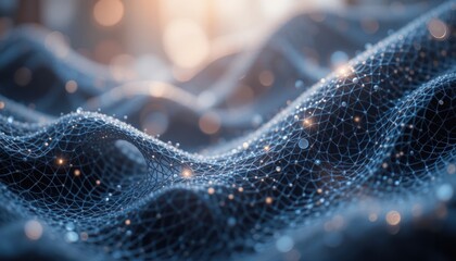Poster - Exploring dynamic digital landscapes virtual environment 3d visualization abstract design close-up perspective future technology concepts