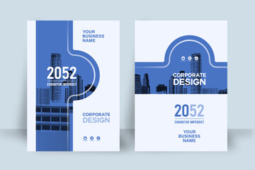 Wall Mural - city background business book cover design template