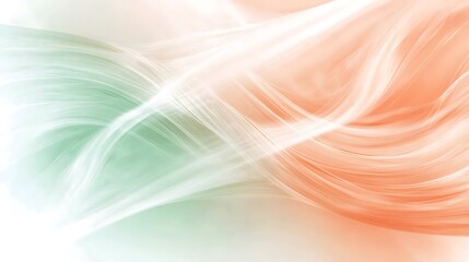 Wall Mural - a colorful wave with green and orange stripes