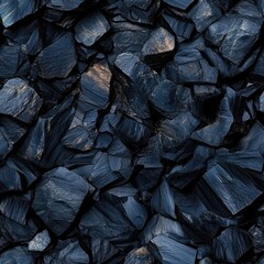 Poster - Textured dark gray and black surface with sharp edges resembling broken rocks, perfect for backgrounds and artistic projects SEAMLESS PATTERN