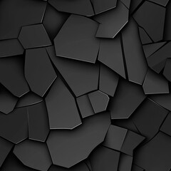Poster - Textured dark gray and black surface with sharp edges resembling broken rocks, perfect for backgrounds and artistic projects SEAMLESS PATTERN