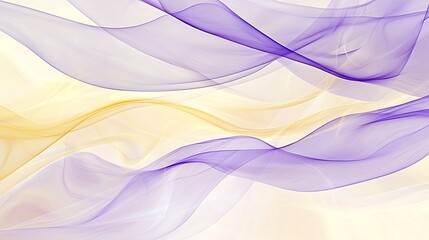 Wall Mural - a purple and yellow wave pattern on a white background
