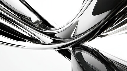 Aufkleber - Abstract Metallic Swirls Creating Dynamic Visual Flow