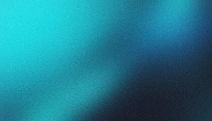 Fototapete - Grainy gradient fading from deep blue to soft turquoise in a sleek and futuristic style