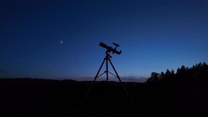 Wall Mural - astronomical telescope for observing stars, planets, moon and other celestial objects.