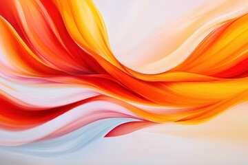 Poster - Dynamic wave pattern of vibrant colors flowing seamlessly, creating a harmonious blend of warmth and energy.