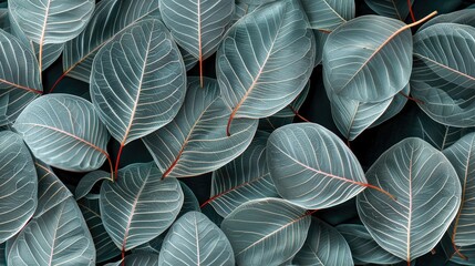 A close-up of the leaves on a crystalline tree
