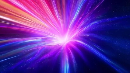 Poster - Abstract Light Streaks Flowing with Vibrant Pink Purple and Blue Colors