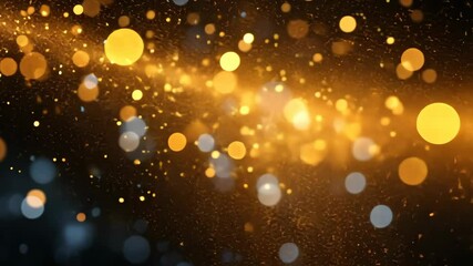 Poster - Sparkling golden lights create a dazzling atmosphere for a festive evening celebration
