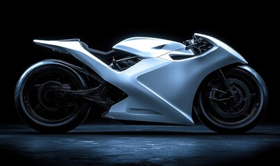 Poster - Futuristic motorcycle design showcasing sleek lines and advanced technology