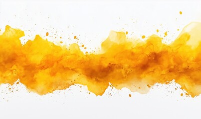 Poster - Vibrant Yellow Watercolor Splash with Abstract Texture and Artistic Flair