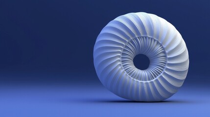 Poster - A 3D rendering abstractly represents a futuristic living organism as a marine creature, specifically a fantastic underwater animal
