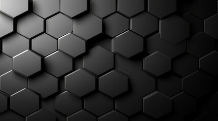 Poster - With a dark background, the scene depicts a futuristic, high-tech environment, featuring a block structure formed into a diamond shape and a wall texture that exhibits a 3D pattern of diamond tiles,
