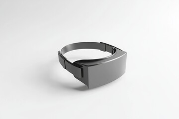 Poster - The concept of virtual reality and digital entertainment is illustrated through a close-up of VR glasses on a white background, achieved using 3D rendering techniques