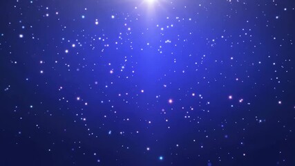 Poster - A blue sky with a lot of stars. The sky is blue and the stars are scattered all over it