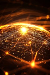 Wall Mural - a pioneering visualization of cybersecurity protections, incorporating state-of-the-art cyber shield