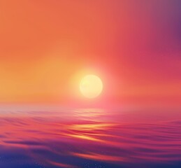 Wall Mural - serene sunset over tranquil ocean waters