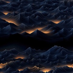 Poster - fluid marble textures create a serene mountain landscape with golden veins and majestic details illu