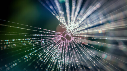 A breathtaking micro-photograph of a spider’s silk strand, revealing its ultra-thin, crystalline structure 2
