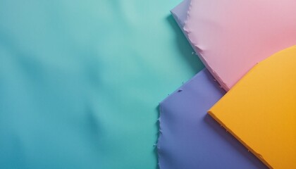 Aufkleber - Creative colorful paper arrangement studio abstract art calm environment close-up view visual design concepts for graphic projects