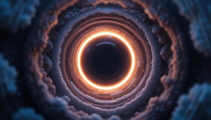 Poster - Visualizing the cosmic vortex a stunning digital artwork of a hypnotic spiral inner space abstract environment aerial perspective imaginative concept