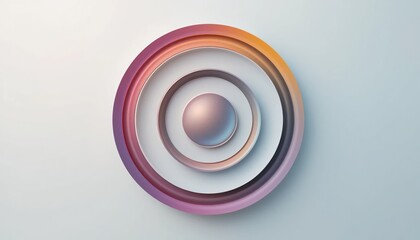 Poster - Dynamic circular motion display artistic studio digital art modern design eye-level view abstract conceptualization