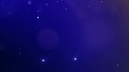 Poster - A blue background with many small dots. The dots are scattered all over the background
