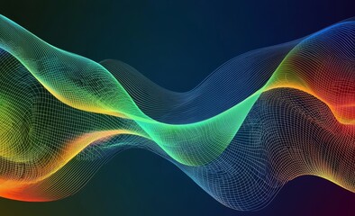 The network technology concept features a blurred and abstract gradient background