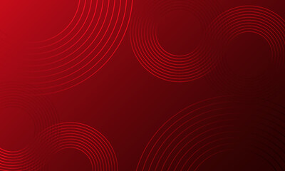 Wall Mural - abstract red background with red circles