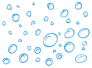 Wall Mural - underwater sparkling bubble background crayon chalk drawing png transparent