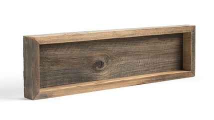 Poster - Rustic Wooden Shelf with Natural Grain and Simple Design