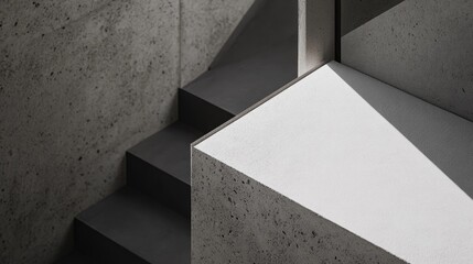 Aufkleber - Abstract Architectural Design with Shadows and Concrete Textures
