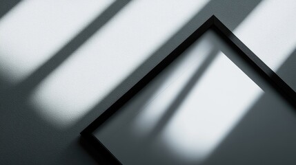Poster - Shadows and Light Play on Minimalist Frame and Wall Surface