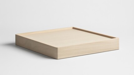 Poster - Minimalist Wooden Tray with Smooth Finish for Modern Home Decor